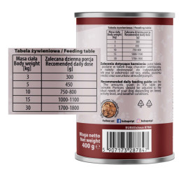 BUBAlicious Daily karma dla psa 400g z WOŁOWINĄ kawałki w sosie 8784