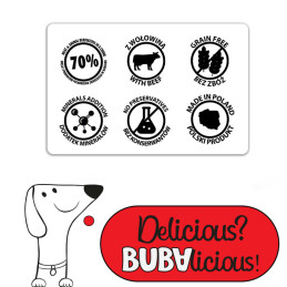 BUBAlicious Daily karma dla psa 400g z WOŁOWINĄ kawałki w sosie 8784