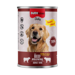 BUBAlicious Daily karma dla psa 400g z WOŁOWINĄ kawałki w sosie 8784