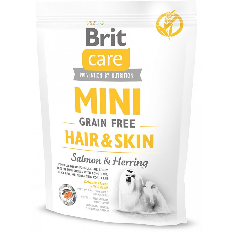 BRIT CARE MINI GF HAIR&SKIN 0,4kg