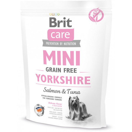 Brit Care, Mini Yorkshire, Grain Free, z łososiem i tuńczykiem, 400 g