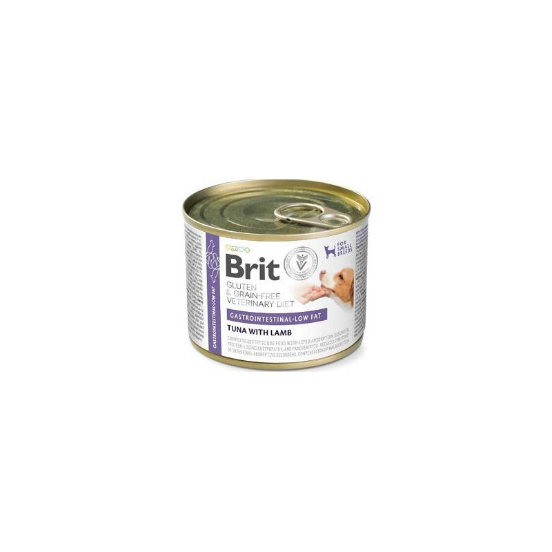 BRIT GF VET. DIETS DOG  GASTROINTESTINAL LOW FAT 200g mokra