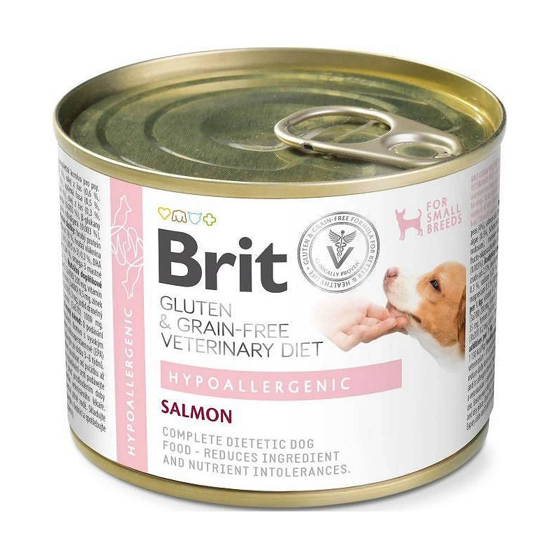 BRIT GF VET. DIETS DOG  HYPOALLERG.200g mokra karma