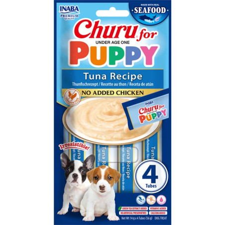 INABA DOG CHURU FOR PUPPY TUNA RECEIPE 4X14g (56g)