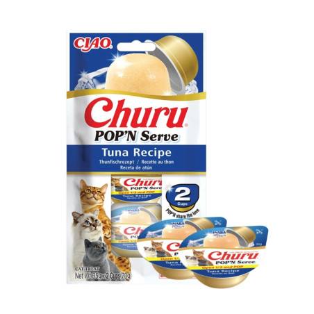 INABA CAT CHURU POP'N SERVE TUNA RECIPE 2x35g(70g)