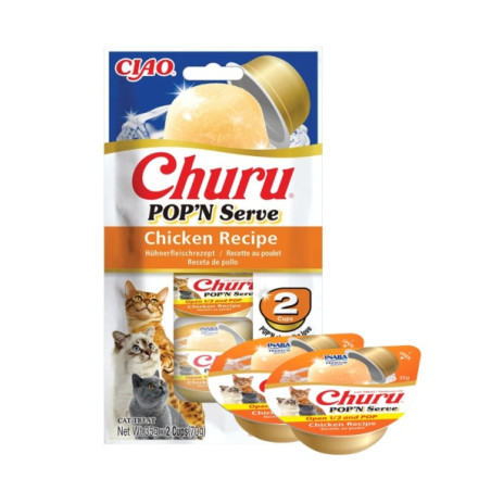 INABA CAT CHURU POP'N SERVE CHICKEN 2x35g(70g)