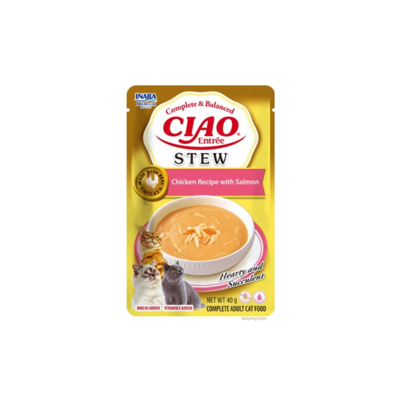 INABA CAT CIAO ENTRÉE STEW CHICKEN & SALMON 40g