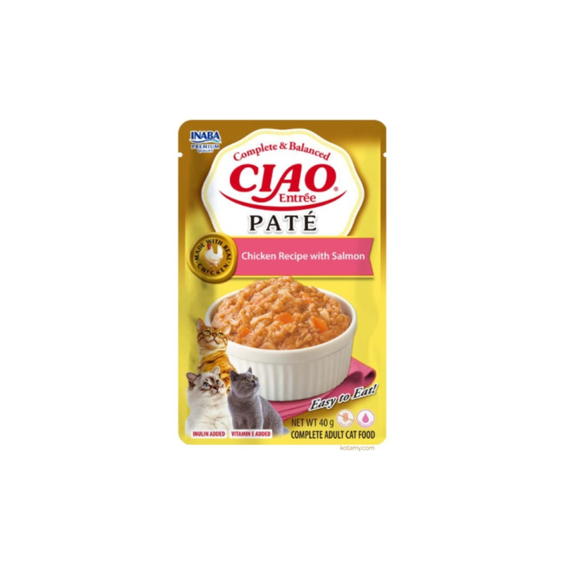 INABA CAT CIAO ENTRÉE PATE CHICKEN & SALMON40g