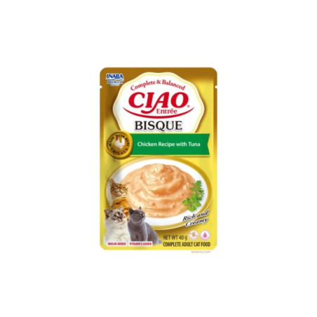 INABA CAT CIAO ENTRÉE BISQUE CHICKEN & TUNA 40g