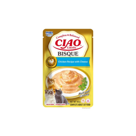 INABA CAT CIAO ENTRÉE BISQUE CHICKEN & CHEESE 40g
