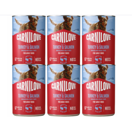 CARNILOVE DOG CAN SALMON&TURKEY  6 x 400g