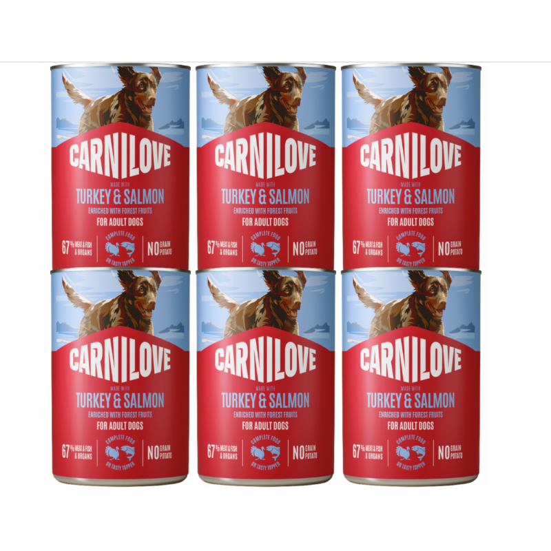 CARNILOVE DOG CAN SALMON&TURKEY  6 x 400g