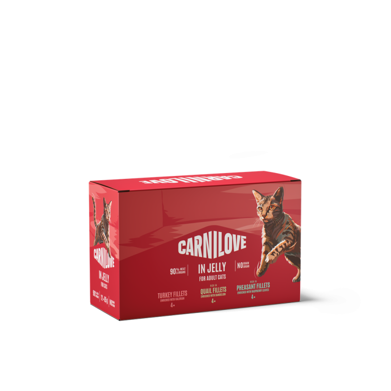 CARNILOVE CAT POUCH JELLY MULTIPACK (12X85g)
