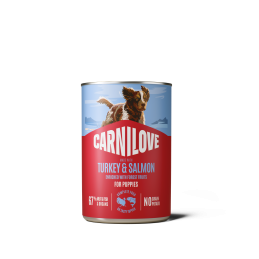 CARNILOVE DOG CAN SALMON&TURKEY PUPPIES 400g