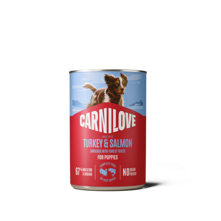 CARNILOVE DOG CAN SALMON&TURKEY PUPPIES 400g