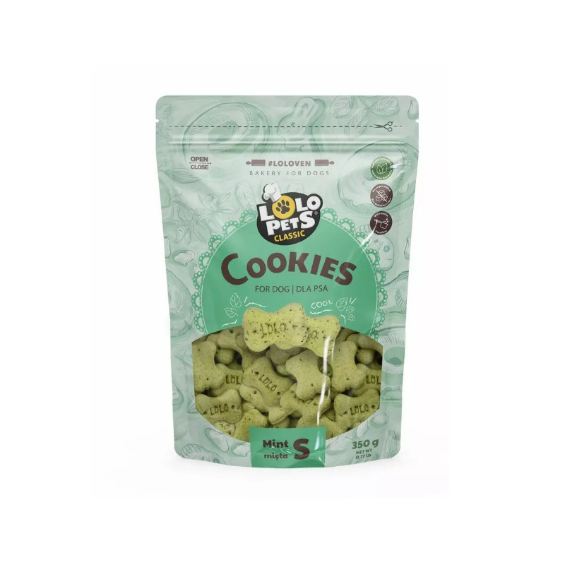 CIASTKA DLA PSA KOŚCI S MIĘTOWE W FOLII DOYPACK 350g