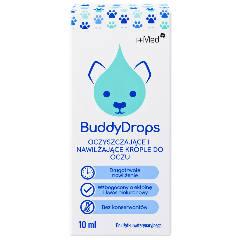 BIOWET BuddyDrops – Nawilżające Krople do Oczu dla Psów i Kotów | 10 ml