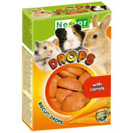 Nestor – Dropsy Biszkoptowe dla Gryzoni i Królików | Marchewkowe | 35 g