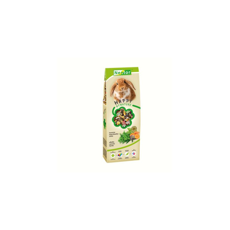 Nestor Happy by Nature – Pokarm dla Królika | Zioła i Lucerna | 340 g