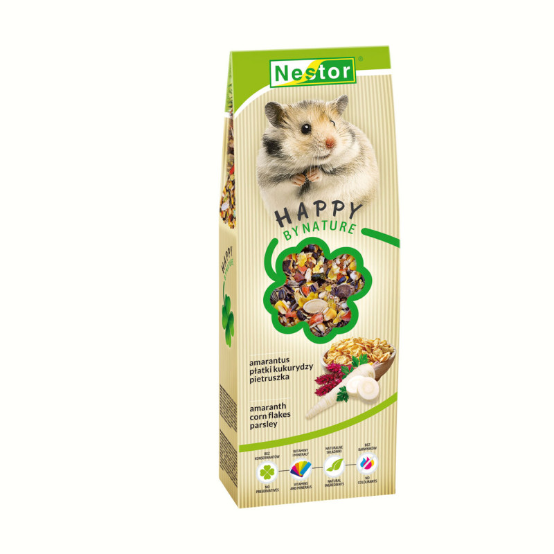 Nestor Happy by Nature – Pokarm dla Chomika | Amarantus i Kukurydza | 360 g