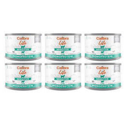 6 x Calibra life, kot sensitive, jagnięcina, puszka 200 g