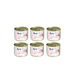 6  x BRIT GF VET. DIETS DOG  HYPOALLERGENIC ŁOSOŚ Z GROSZKIEM 200g