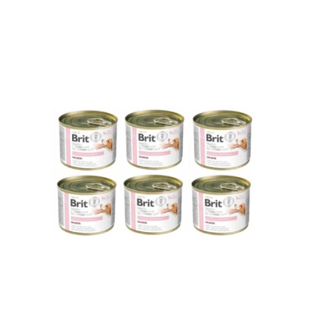 6  x BRIT GF VET. DIETS DOG  HYPOALLERGENIC ŁOSOŚ Z GROSZKIEM 200g