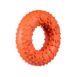 Barry King – Ring Kauczukowy dla Psa | Zabawka do Gryzienia i Aportowania | Pomarańczowy 9 cm