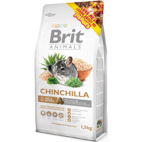 Brit Animals – Karma dla Szynszyli | Wsparcie Trawienia i Zdrowej Sierści | 1,5 kg