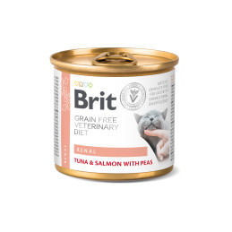 Brit Grain Free Veterinary Diet Cat Renal, tuńczyk i łosoś, 200 g