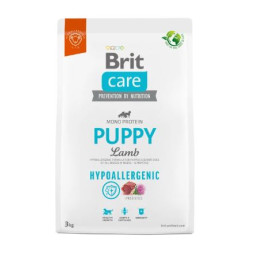 Brit Care – Karma dla Szczeniąt | Hipoalergiczna Jagnięcina i Ryż | 3 kg