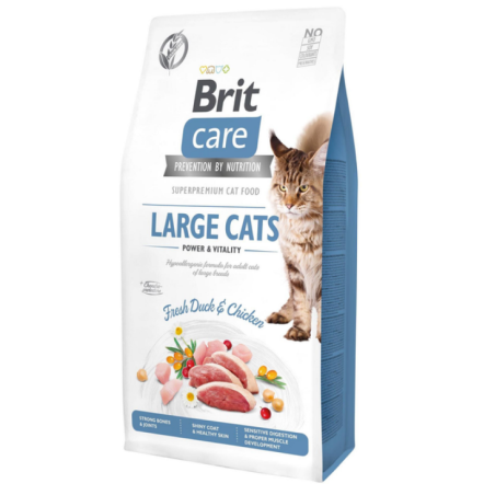 Brit Care Cat Grain-Free – Karma dla Dużych Dorosłych Kotów | Wsparcie Siły i Witalności | 7 kg
