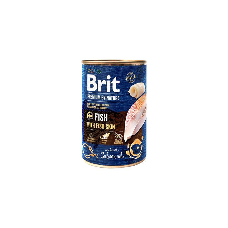 Brit Premium by Nature – Mokra Karma dla Psa | Ryba i Skóra Ryb | 400 g