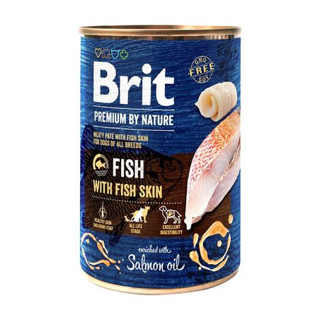 Brit Premium by Nature – Mokra Karma dla Psa | Ryba i Skóra Ryb | 400 g