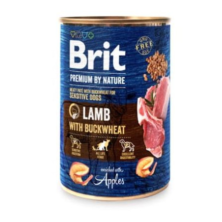 Brit Premium by Nature – Mokra Karma dla Psa | Jagnięcina z Gryką | 400 g