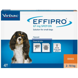 Virbac, EFFIPRO spot-on dla psów ras małych, 2-10 kg, 67 mg