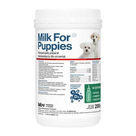 Lab-v Mleko dla Szczeniąt z Butelką | 200 g