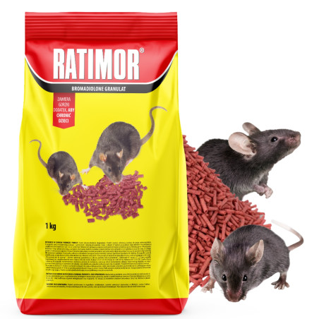 Ratimor Bromadiolon – Granulat na Myszy i Szczury | 1 kg