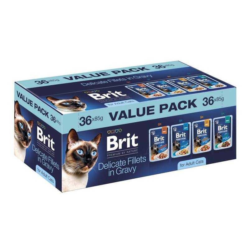 Brit Premium Cat – Filety w Sosie Mix Smaków | 36 × 85 g