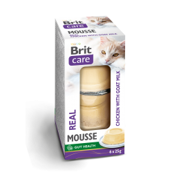 Brit Care Duo Mousse – Kurczak z Kozim Mlekiem dla Kota | 6 × 25 g