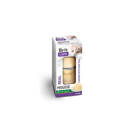 Brit Care Duo Mousse – Kurczak z Kozim Mlekiem dla Kota | 6 × 25 g