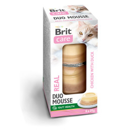 Brit Care Duo Mousse – Kurczak z Kaczką dla Kota | 6 × 25 g