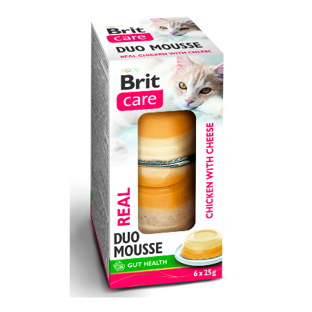 Brit Care Creamy Mousse – Kurczak z Serem dla Kota | 6 × 25 g