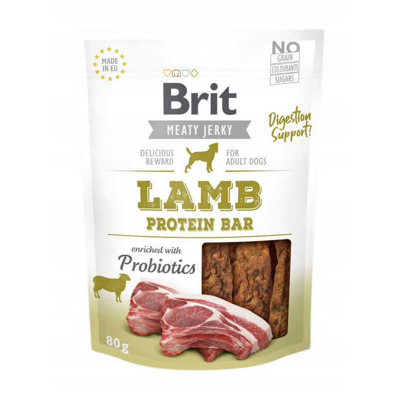 Brit Jerky – Baton z Jagnięciną i Kurczakiem dla Psa | 80 g