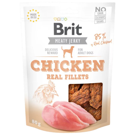 Brit Jerky – Filety z Kurczaka dla Psa | 80 g