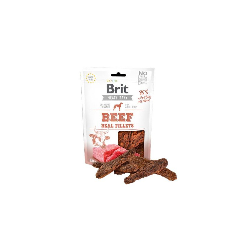 Brit Jerky – Filety Wołowina i Kurczak dla Psa | 80 g