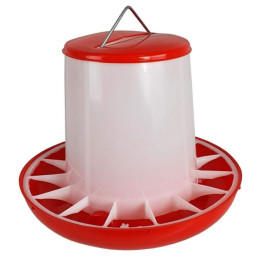 Karmidło dla drobiu, biało czerwone, zakręcane, 9 kg