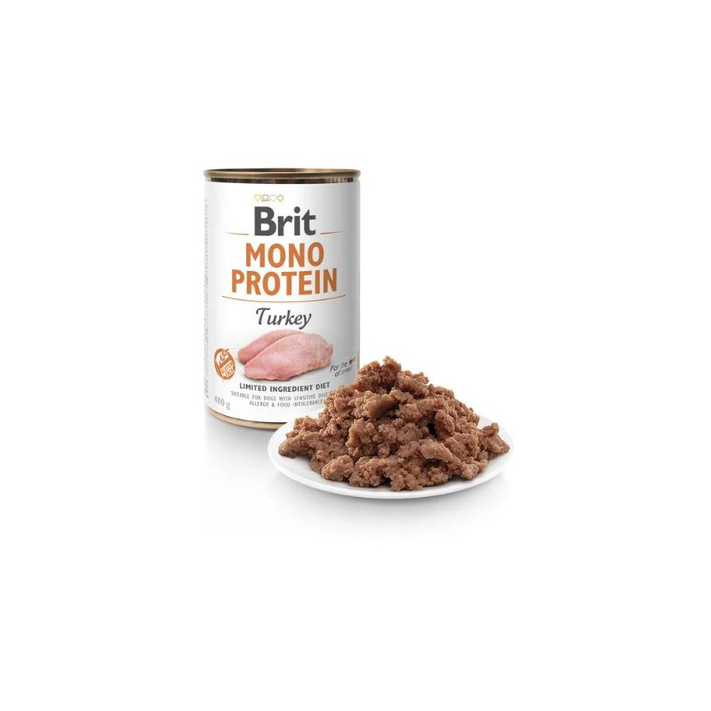 BRIT MONO PROTEIN TURKEY , puszka 400 g , mokra  karma dla psa