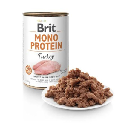 BRIT MONO PROTEIN TURKEY , puszka 400 g , mokra  karma dla psa