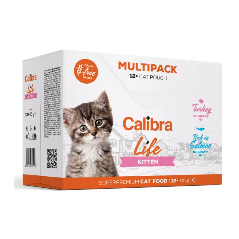 Calibra life, multipack, kocię, saszetki, 2 smaki, 12 szt, 131593